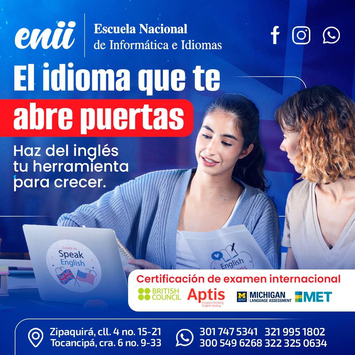 Idioma Inglés, Niveles A1, A2, B1, B2, C1 | RES. E-845